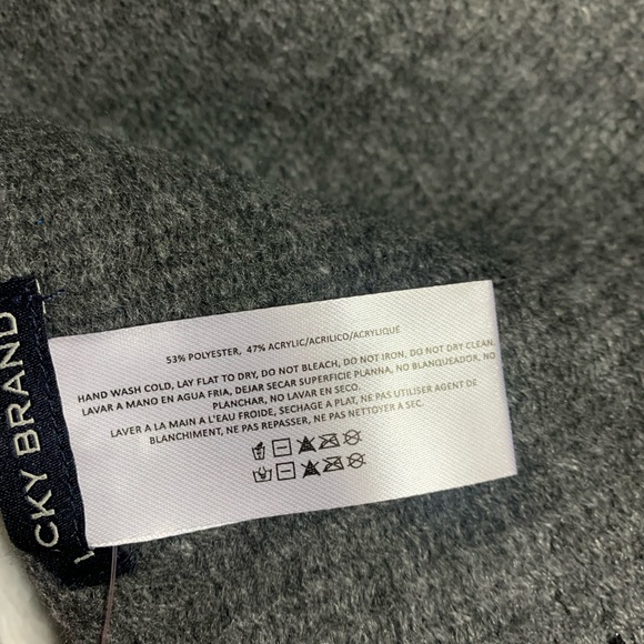 LUCKY BRAND SOLID BRUSHED SCARF DARK GRAY / CHARCOAL NWT - Picture 6 of 7